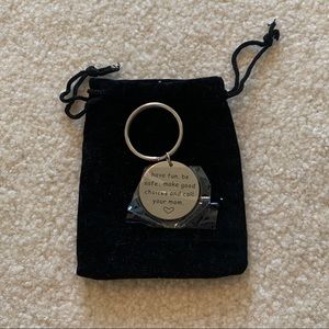 NWT Silver Pendant Keychain